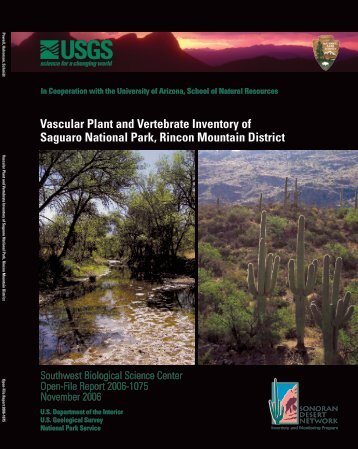 Vascular Plant and Vertebrate Inventory of Saguaro ... - USGS