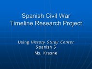 Spanish Civil War Timeline Research Project - Chadwick School