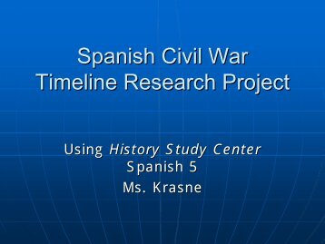 spanish civil war timeline research project chadwick school