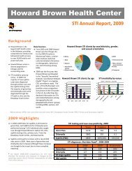 STI Annual Report, 2009 - Howard Brown Health Center