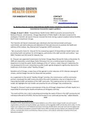 to download the press release - Howard Brown Health Center