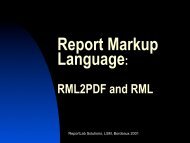 Report Markup Language: