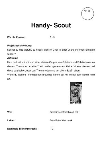 Handy- Scout - Gemeinschaftsschule Leck