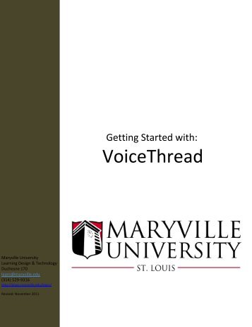 VoiceThread - Blogs at Maryville University