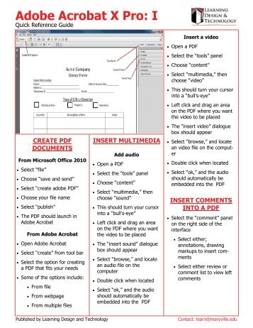 Adobe Acrobat X Pro: I - Blogs at Maryville University