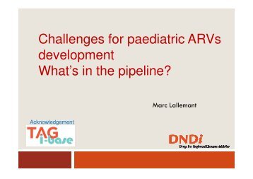 Challenges for paediatric ARVs (27 Nov, 08h30).