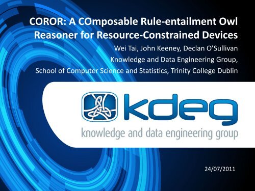 COROR: A COmposable Rule-entailment Owl ... - Defeasible Logic