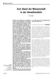 Zum Stand der Wissenschaft in der Umweltmedizin - Dr. Tino Merz