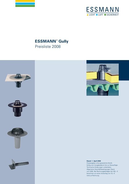 ESSMANNâ¢ Gully Preisliste 2008 - Essmann GmbH