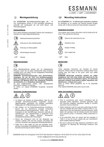 Montageanleitung LK-K - Essmann