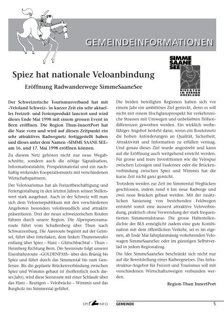 05mai spiezinfo98 - in Spiez