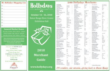 2010 Merchant Guide - Junior League of Baton Rouge