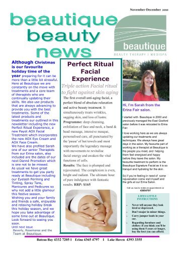 Perfect Ritual Facial Experience - Beautique Beauty Medispa