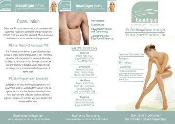 IPL Brochure copy - Beautique Beauty Medispa