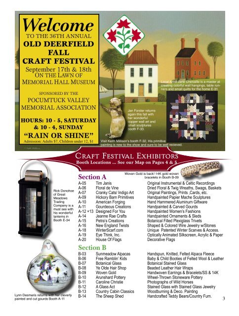 Deerfield - Old Deerfield Craft Fairs