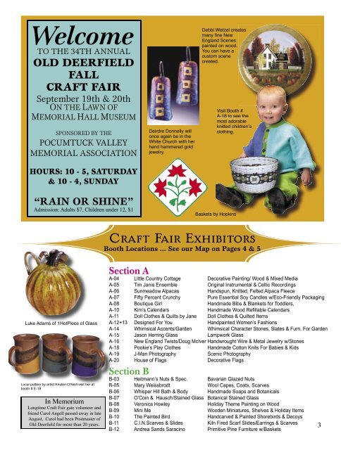 Fall Craft Festival - Old Deerfield Craft Fairs