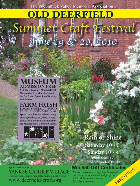 Deerfield Christmas Sampler 2022 Summer Craft Festival - Old Deerfield Craft Fairs