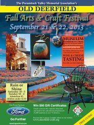 Download a Fall Program - Old Deerfield Craft Fairs