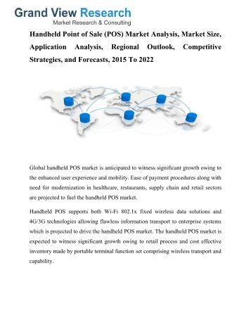 Handheld Point of Sale (POS) Market Trends, Company Share To 2022: Grand View Research, Inc.