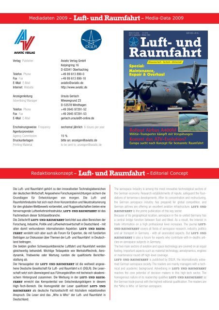 Luft- und Raumfahrt - AVIATIC Verlag