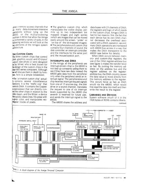 Amiga custom chipset article in Byte Magazine, 1985 - voltage control