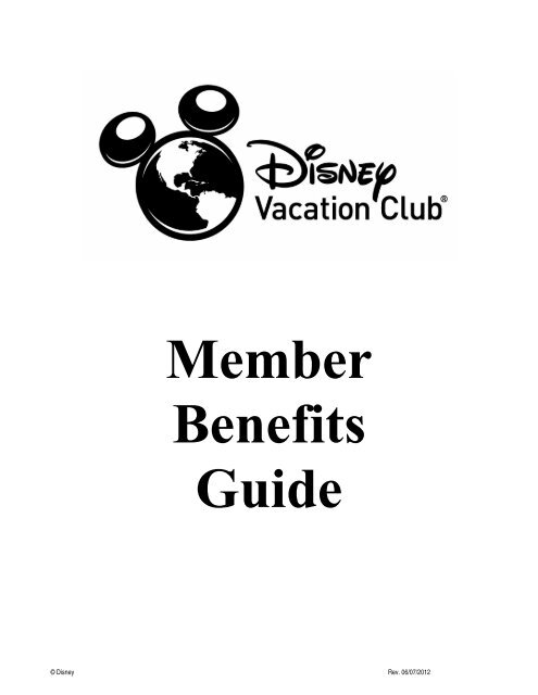 Member Benefits Guide – Go.com - Disney Vacation Club