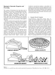 Biomimetic Materials: Properties and Processing