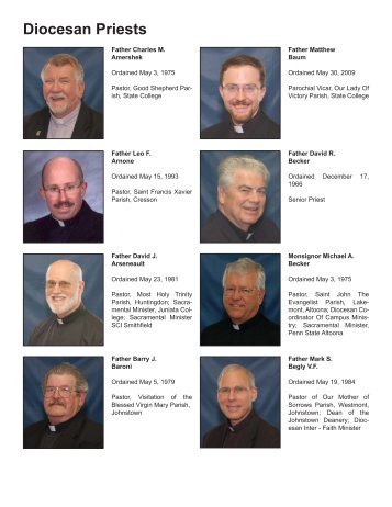 Diocesan Priests - Diocese of Altoona-Johnstown