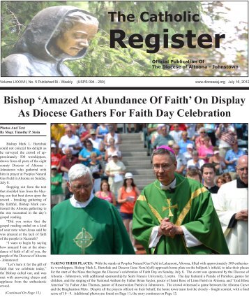 July 16, 2012 - Diocese of Altoona-Johnstown