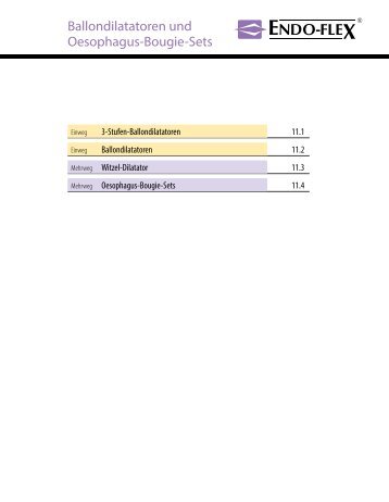 Ballondilatatoren und Oesophagus-Bougie-Sets