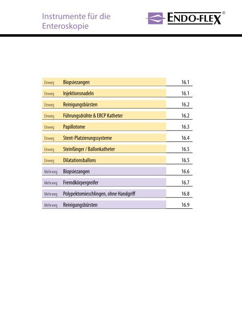 Instrumente für die Enteroskopie