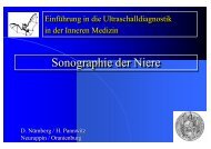Sonographie der Niere Sonographie der Niere Sonographie der Niere
