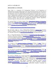 1 SATYA N. ATLURI, UCI BIOGRAPHICAL SUMMARY - Center for ...