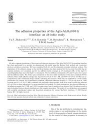 The adhesion properties of the Ag/a-Al2O3(0001) interface: an ab ...