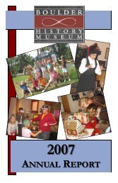 2007 Annual Report B&W - Boulder History Museum