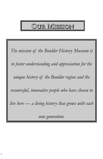 2007 Annual Report B&W - Boulder History Museum