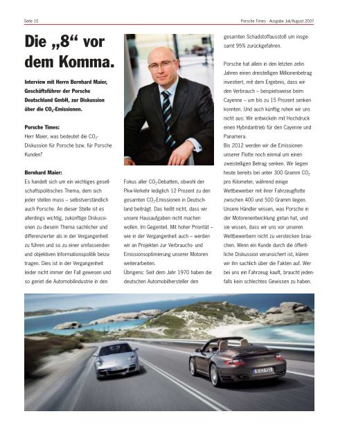 Ausgabe Juli/August 2007 [534 KB] - Porsche Zentrum Solingen
