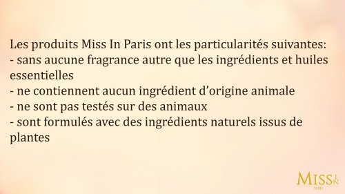 Les produits éclaircissants naturels Miss In Paris