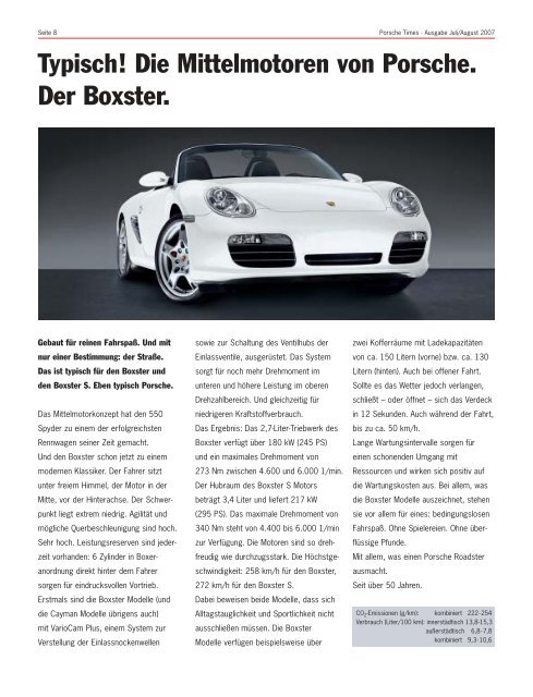 Ausgabe Juli/August 2007 - Porsche Zentrum Olympiapark