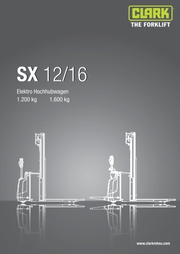 BERGER Clark Elektro Hochhubwagen SX 12/16 Datenblatt