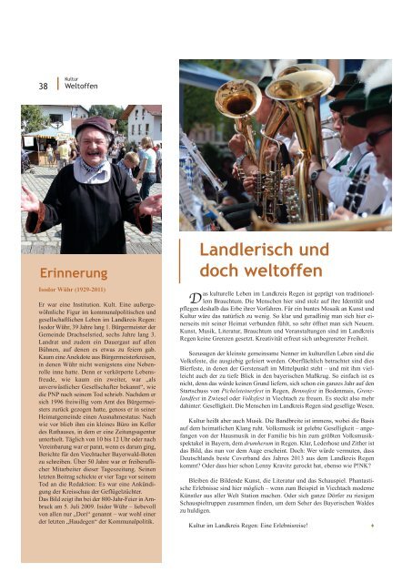 Landkreisbuch Regen: Blick ins Arberland