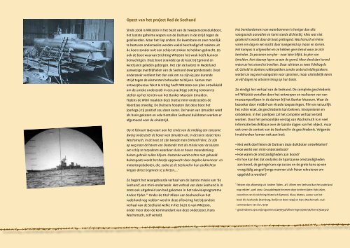 Sponsorbrochure 'Red de Seehund' - Bunker Museum IJmuiden