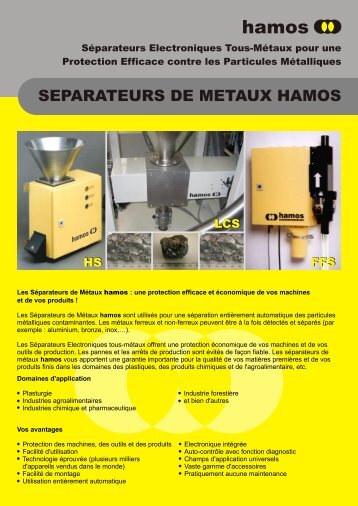 SEPARATEURS DE METAUX HAMOS - Ressor.fr
