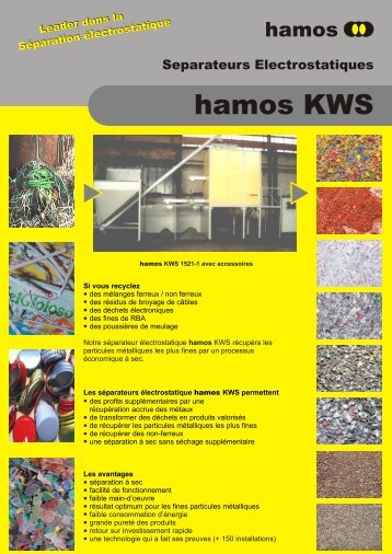 Hamos - Brochure Separateurs Ã©lectrostatiques - Ressor.fr
