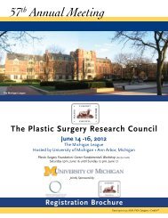 57th Annual Meeting - Plastic Surgery Research Council