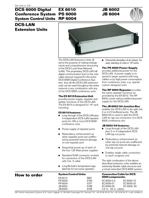 DCS-LAN Extension Units - AVC Group