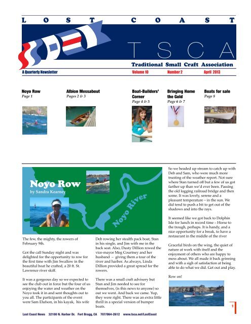 TSCA April:2013 - Traditional Small Craft Association