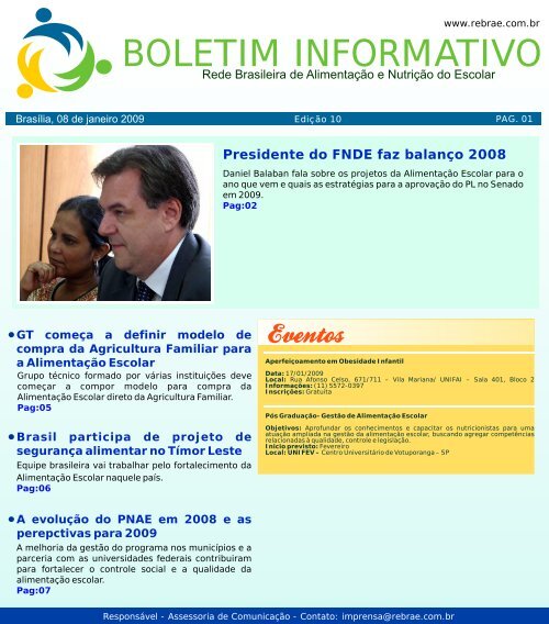 boletim rebrae 10 - REBRAE - Rede Brasileira de Alimentação e ...