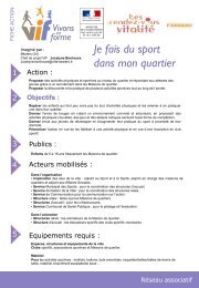 Je fais du sport dans mon quartier - Vivons en forme