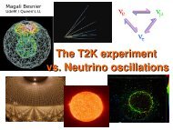 The T2K experiment vs. Neutrino oscillations